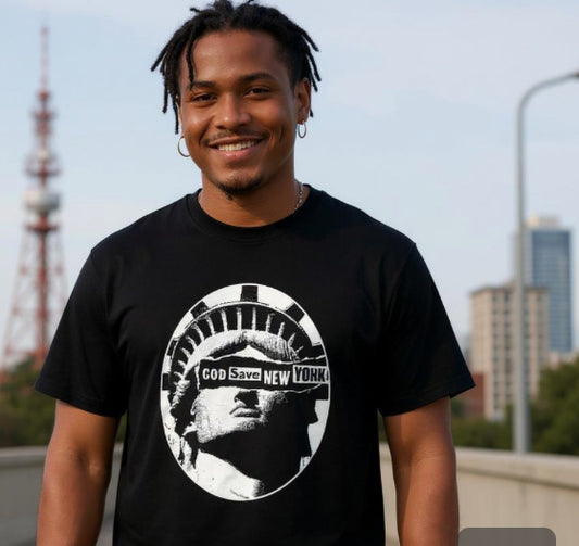 GOD SAVE NEW YORK uniSeX T-SHIRT 100% cotton NYC Inspired
